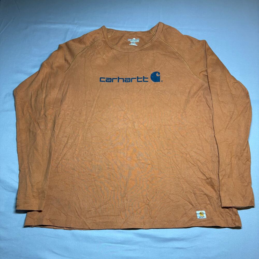 Womens carhartt rust orange long sleeve graphic t shirt